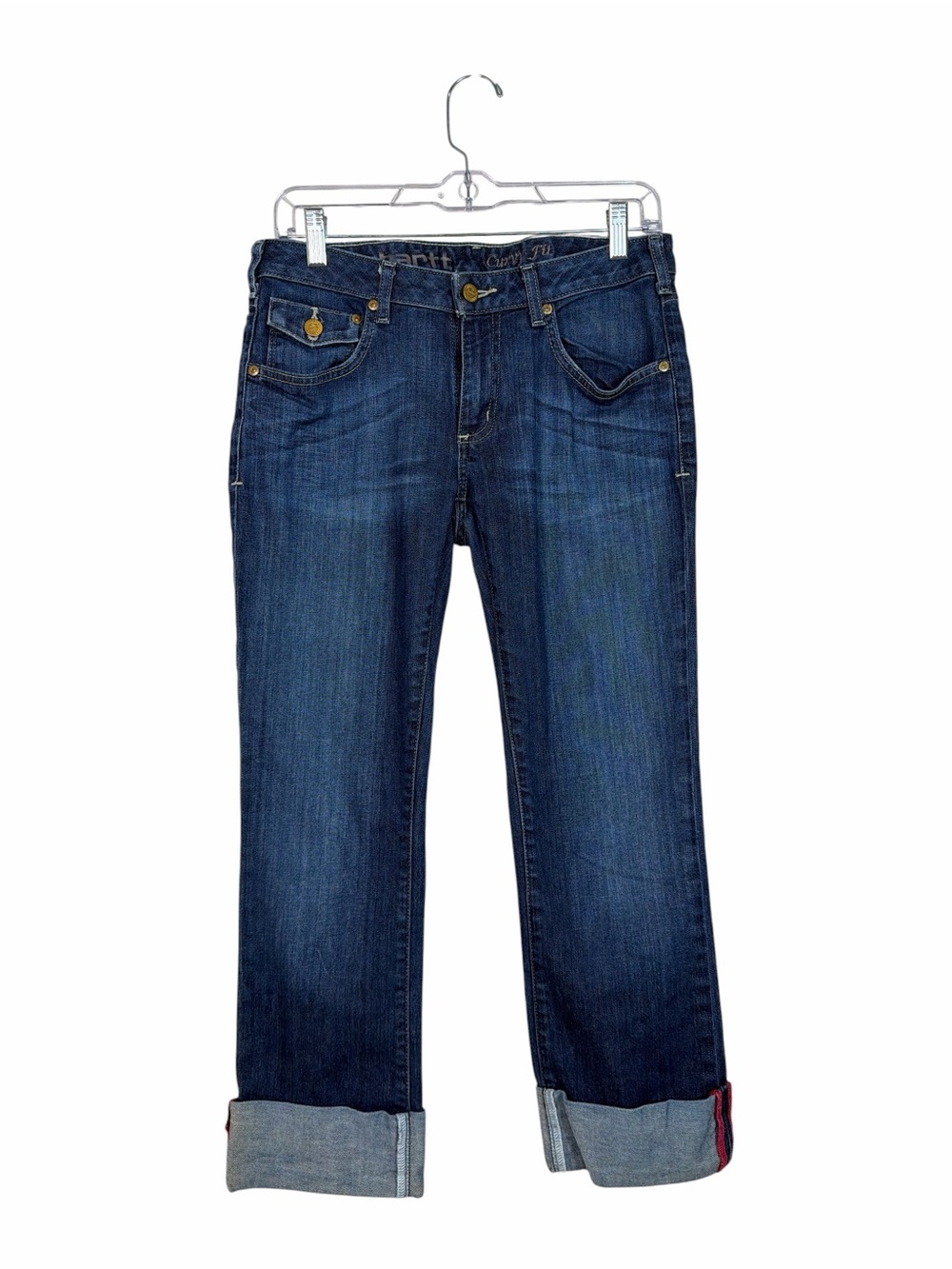 Carhartt Women’s Size 4 Curvy Fit Dark Wash Stretch Straight Leg Jeans